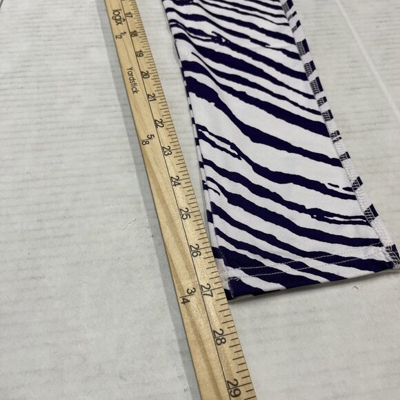 Zubaz Leggings Womens XS Purple Animal Zebra Print NFL Football‎ Atlanta Falcons - Picture 5 of 9